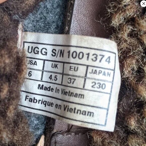 UGG Australia Lilyan Brown Leather Shearling Winter Boots Waterproof Fur Rubber - Picture 6 of 12